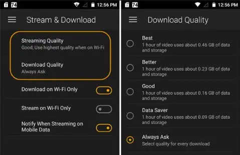 Change Stream Quality of Amazon Prime Video