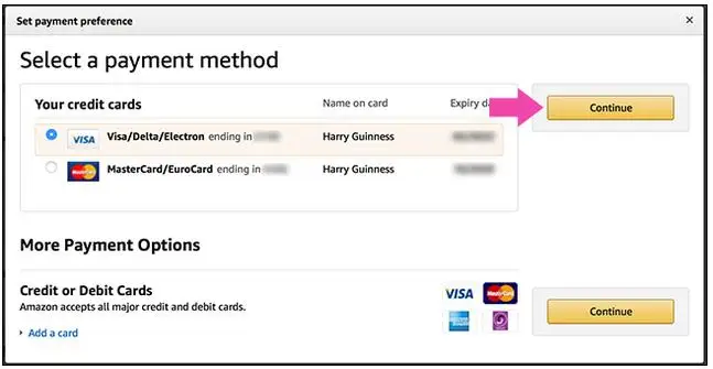 amazon default credit card