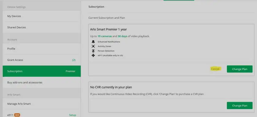lugt Kunde mekanisk How do I Change or Cancel my Arlo Subscription Plan? | Smart Home Devices