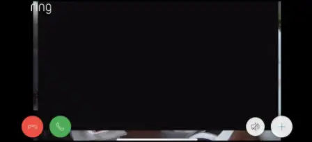 ring camera black screen