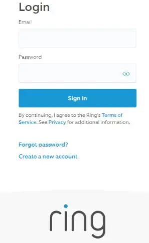 how to reset ring password