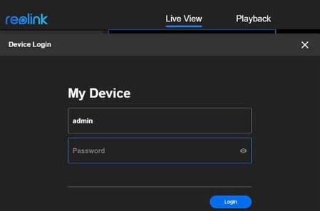 Reolink Client Login Failed issue