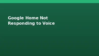 How to Fix Google Home Not Responding to Voice Commands?